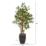 58” Ficus Artificial Tree in Black Planter by Nearly Natural