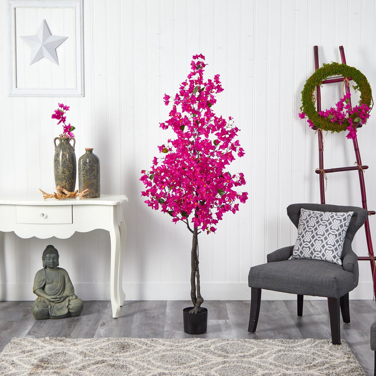 6’ Bougainvillea Artificial Tree by Nearly Natural