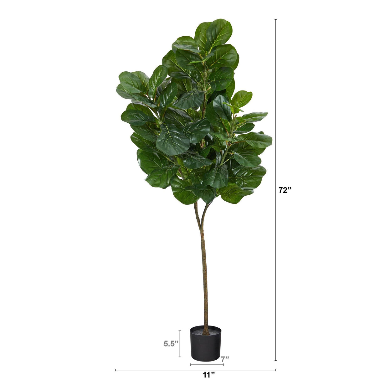 6’ Artificial Fiddle Leaf Fig Tree by Nearly Natural