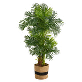 6’ Hawaii Artificial Palm Tree in Handmade Natural Cotton Planter by Nearly Natural