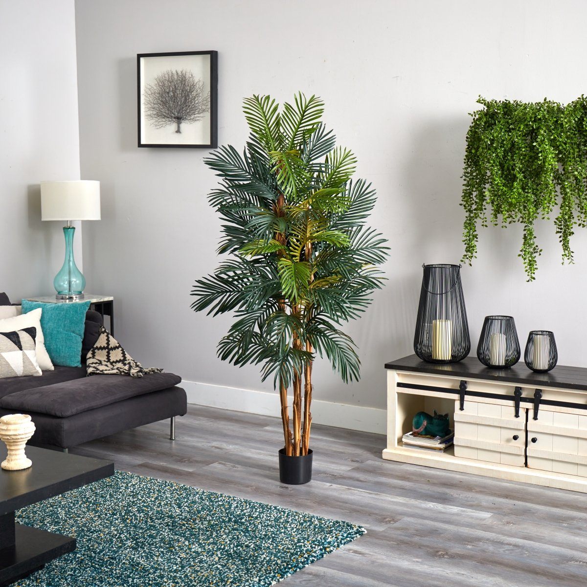 6' Robellini Palm Silk Tree by Nearly Natural