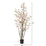 6.5’ Cherry Blossom Artificial Tree by Nearly Natural