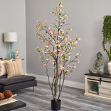 6.5’ Cherry Blossom Artificial Tree by Nearly Natural