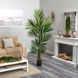 7' Artificial Kentia Palm Silk Tree Released by Nearly Natural