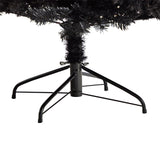 7’ Black Artificial Christmas Tree with 500 Clear LED Lights and 1428 Tips by Nearly Natural