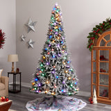 9.5' Flocked British Columbia Mountain Fir Artificial Christmas Tree by Nearly Natural