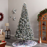 9.5' Flocked British Columbia Mountain Fir Artificial Christmas Tree by Nearly Natural