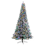 9.5' Flocked British Columbia Mountain Fir Artificial Christmas Tree by Nearly Natural