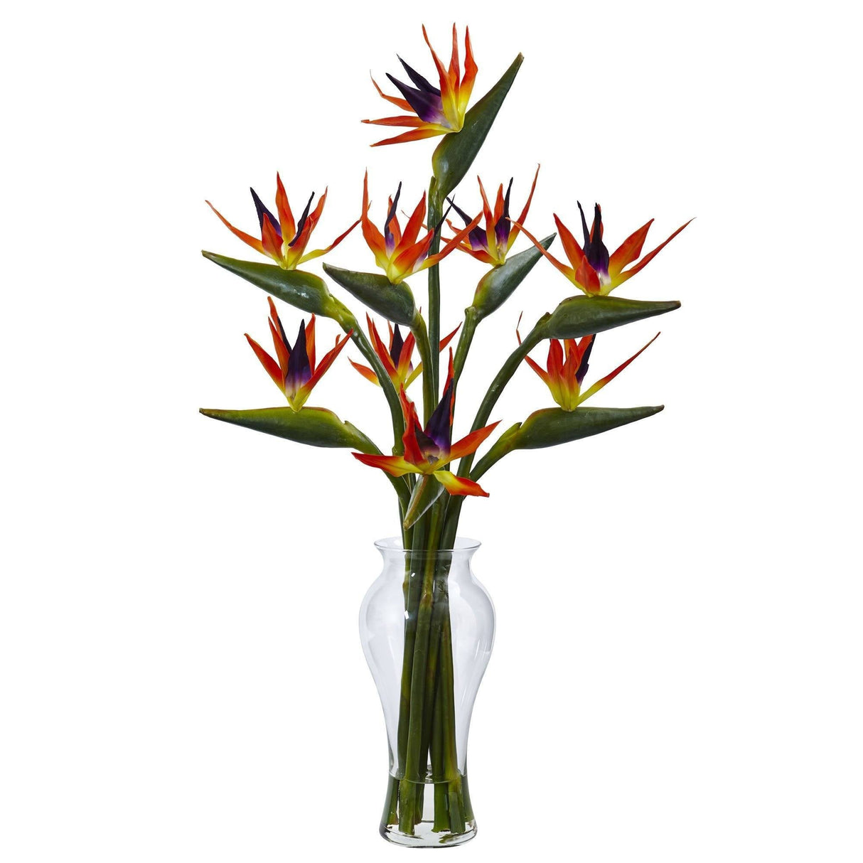 Birds of Paradise in Vase by Nearly Natural