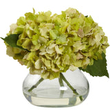 Artificial Blooming Hydrangea in Vase by Nearly Natural