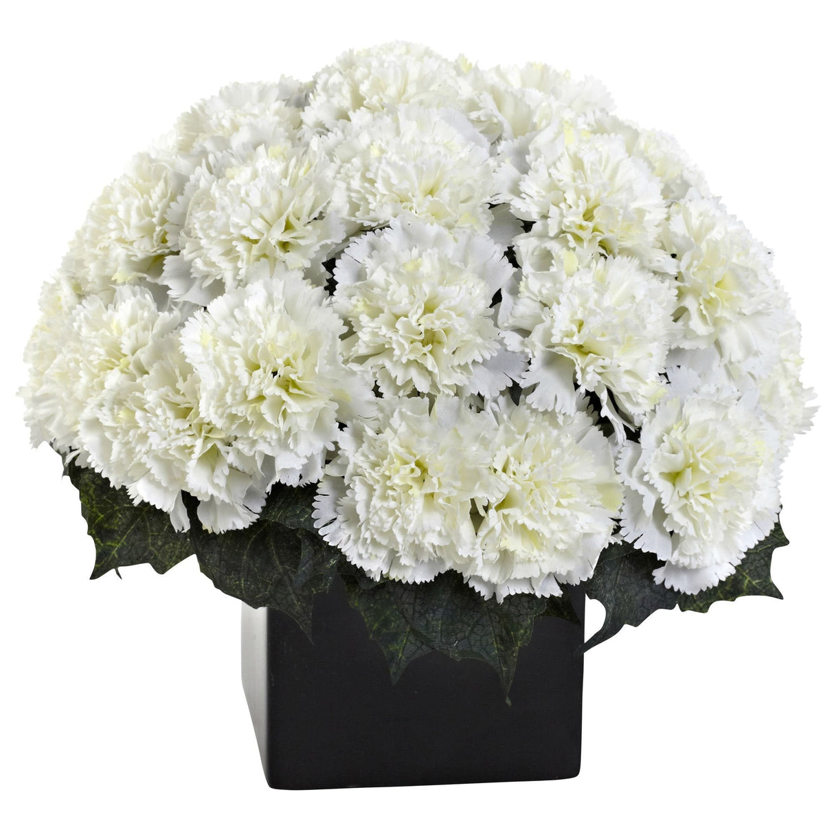 Carnation Arrangement w/Vase by Nearly Natural