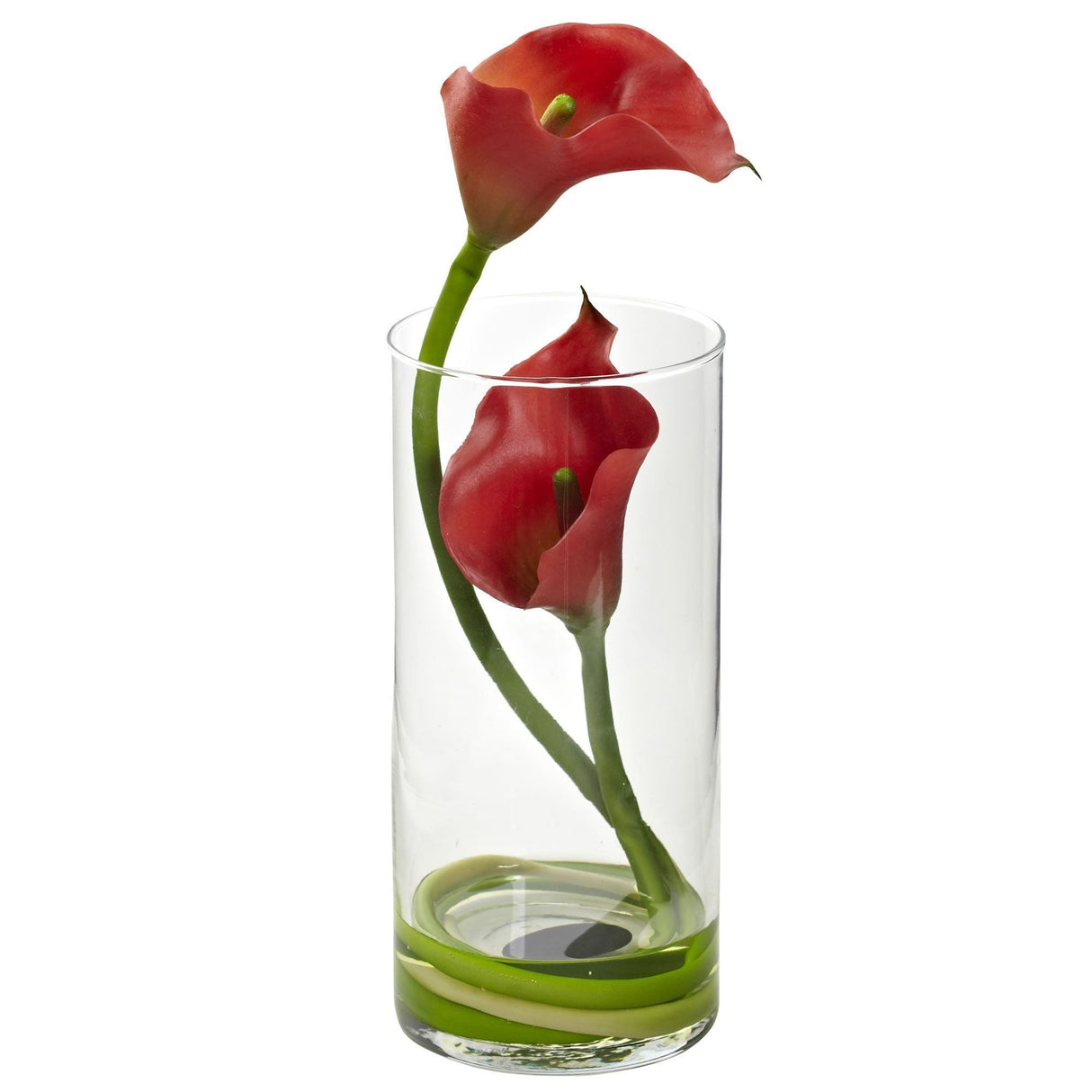 Double Calla Lily w/Cylinder (Set of 2) by Nearly Natural