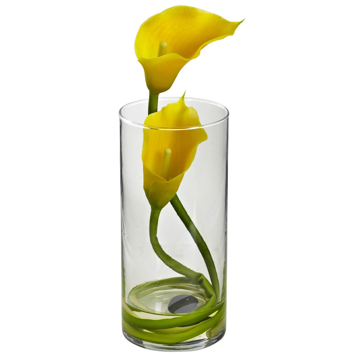 Double Calla Lily w/Cylinder (Set of 2) by Nearly Natural