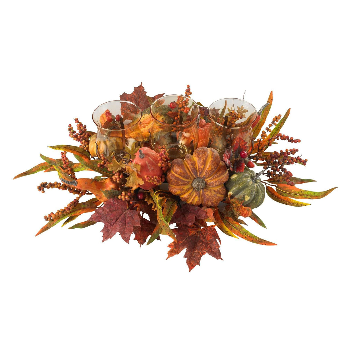 Harvest Triple Candelabrum by Nearly Natural