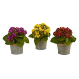 Kalanchoe Artificial Arrangements (Set of 3) by Nearly Natural