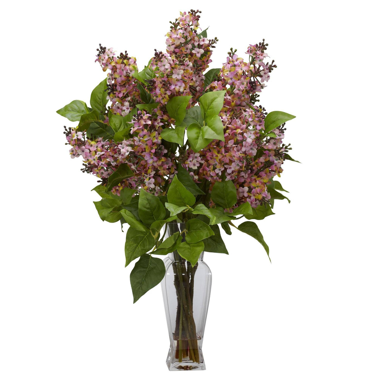 Lilac Silk Flower Arrangement by Nearly Natural