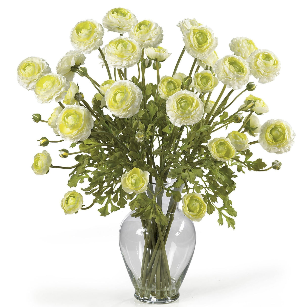 Ranunculus Liquid Illusion Silk Flower Arrangement by Nearly Natural