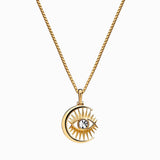 Watchful Moon Eye Necklace by Awe Inspired