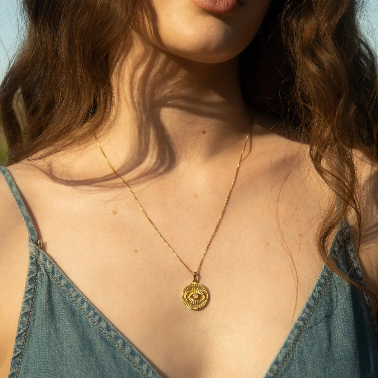 Cosmic Eye Coin Necklace by Awe Inspired