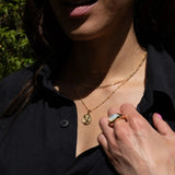 Mini Athena + Delicate Paperclip Necklace Set by Awe Inspired