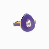 Violet Amethyst Aura Ring by Awe Inspired