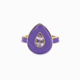 Violet Amethyst Aura Ring by Awe Inspired