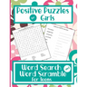 Positive Puzzles For Girls - Word Search And Word Scramble For Teens: Positive Words & Mindset Activity Book For Teenage Girls / Young Adults