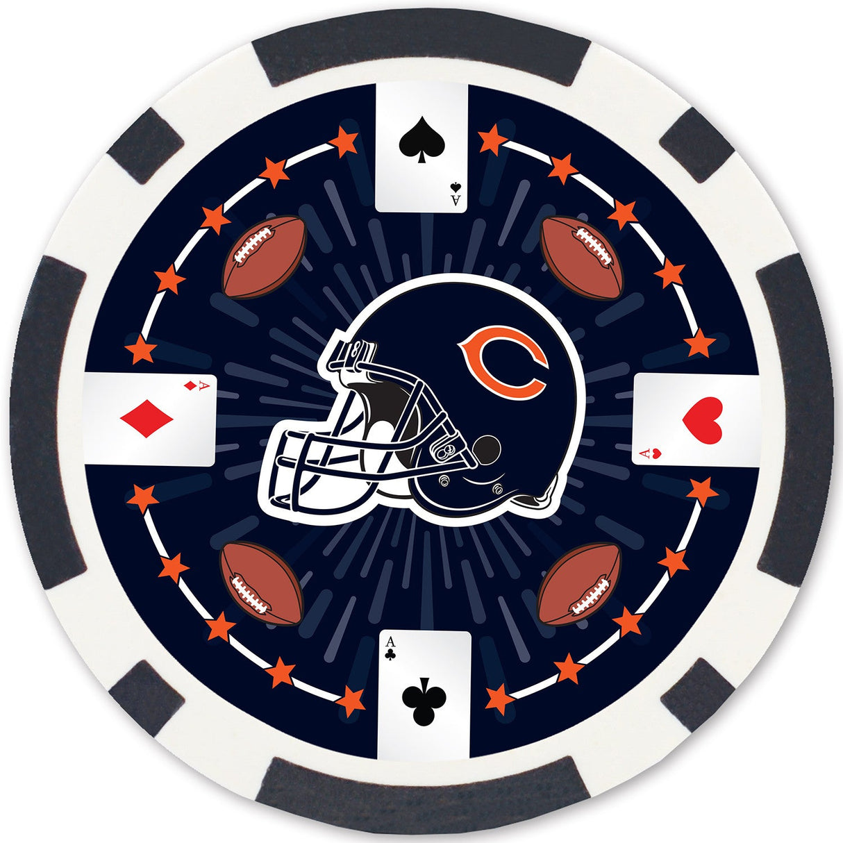 Chicago Bears 100 Piece Poker Chips by MasterPieces Puzzle Company INC