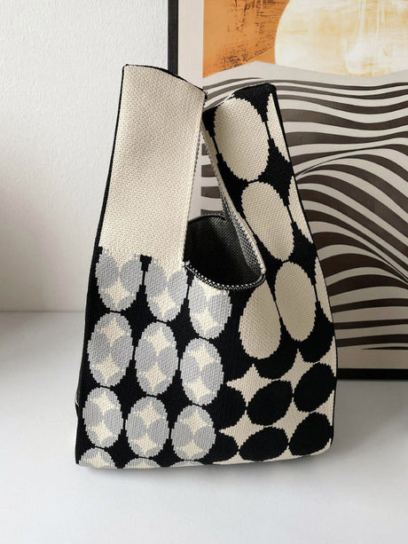 Original Weave Contrast Color Polka-Dot Bags Accessories by migunica