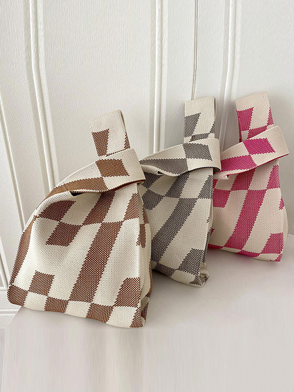 Geometric Bags Accessories Woven Handbag by migunica