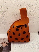 Contrast Color Polka-Dot Bags Accessories Woven Handbag by migunica