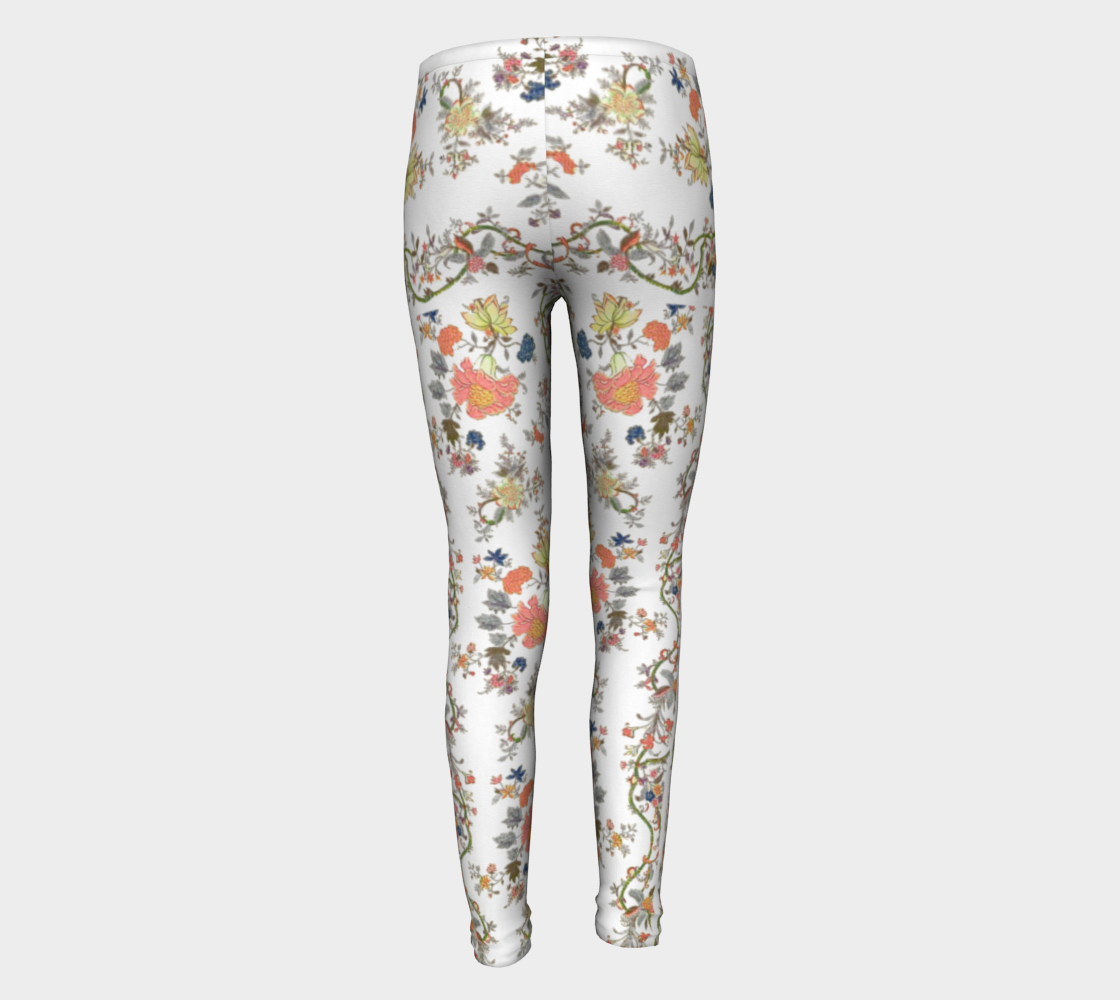 Oriental Pink flower Leggings by Stardust