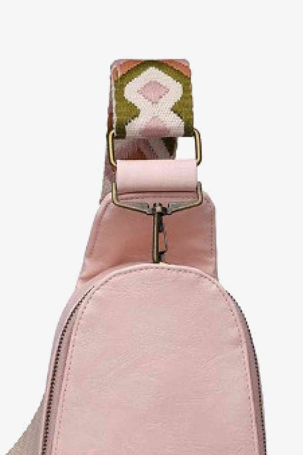 Adjustable Strap PU Leather Sling Bag by Coco Charli