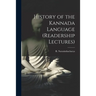 History of the Kannada Language (Readership Lectures)