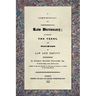 A Compendious and Comprehensive Law Dictionary [1816]: Elucidating the Terms and General Principles of Law and Equity