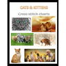 Cats & Kittens Cross Stitch Charts: Six cross stitch charts with easy to follow symbols and keys featuring both domestic and wild cats in a LARGE 8.5"