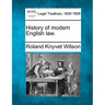History of Modern English Law.