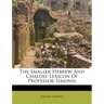 The Smaller Hebrew and Chaldee Lexicon of Professor Simonis