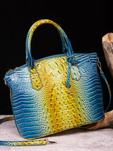 Alligator Print Pleated Split-Joint Bags Handbags by migunica