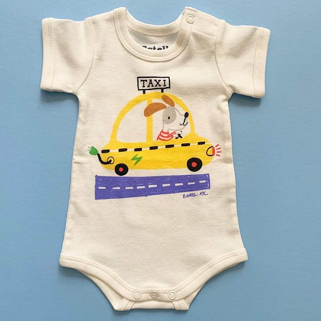 Organic Baby One-Piece - Taxi by Estella