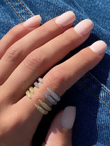 Simple Casual Zircon Adjustable Ring by migunica