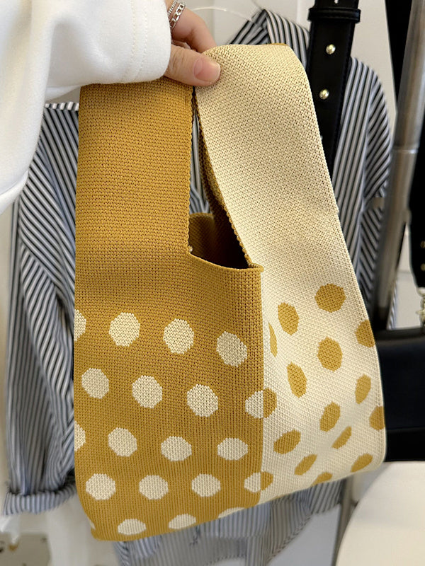 Multi-Colored Polka-Dot Split-Joint Bags Accessories by migunica