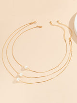 Simple Multilayer Pearl Necklaces Accessories by migunica