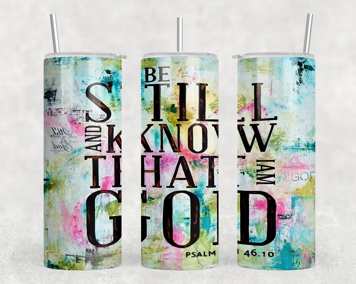 Be Still And Know That I Am God|Skinny Tumbler|Optional Bluetooth Speaker| Speaker Color Varies by Rowdy Ridge Co