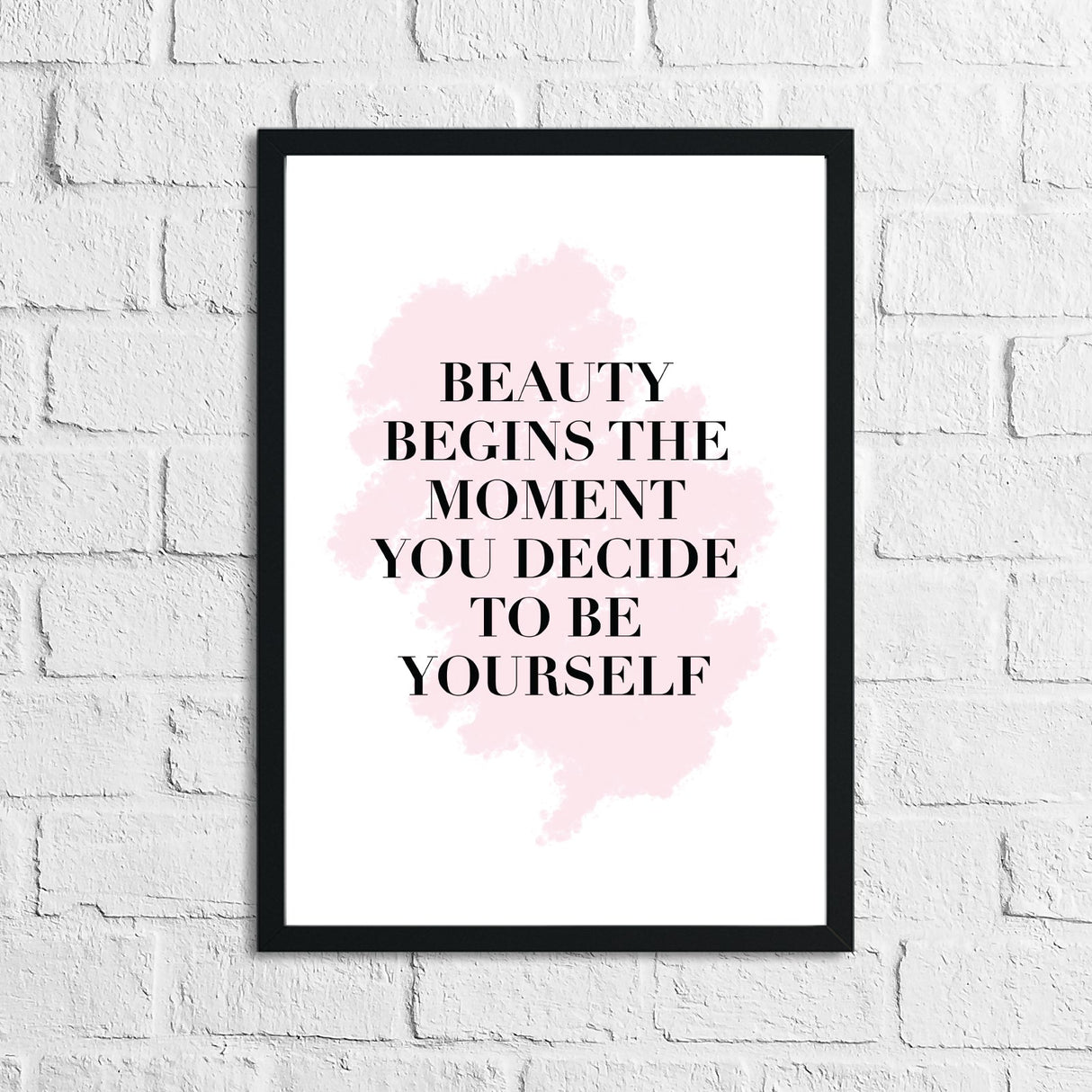 Beauty Begins The Moment Inspirational Wall Decor Quote Print by WinsterCreations™ Official Store