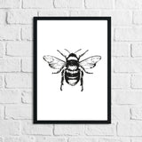 Bumble Bee Cute Simple Home Wall Decor Print by WinsterCreations™ Official Store