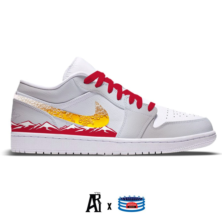 "Beer" Jordan 1 Low Shoes by Stadium Custom Kicks