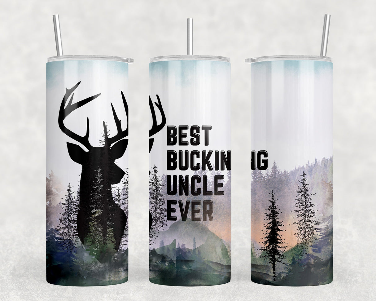 Best Bucking Uncle Ever|Skinny Tumbler|Optional Bluetooth Speaker| Speaker Color Varies by Rowdy Ridge Co