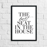 The Best Seat In The House Bathroom Wall Decor Home Print by WinsterCreations™ Official Store