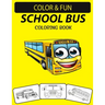 School Bus Coloring Book: School Buses Transportation Coloring Book, Perfect for Little Kids Ages 2-4 & Ages 4-8